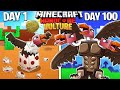 I Survived 100 DAYS as a VULTURE in HARDCORE Minecraft!