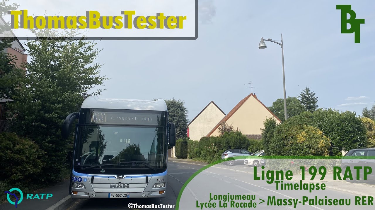 RATP IDFM - Ligne 199 RATP (Trajet Complet - Réel) - [Timelapse] La Rocade - MP