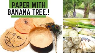 Handmade Paper Making Mith Banana Fiber | How To Make Paper From Banana Tree |Easy Tutorial|Artbeats