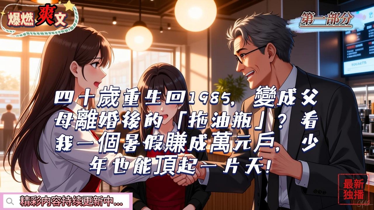 四十歲重生回1985，變成父母離婚後的「拖油瓶」？看我一個暑假賺成萬元戶，少年也能頂起一片天！
