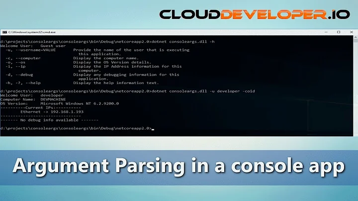 0052 - Argument parsing in a console application howto tutorial