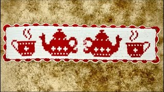 Parte 4 - Tapete passadeira bule e xícara de chá... (final)