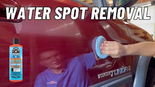 How well does the Chemical Guys water spot remover work?