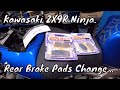 Replacing the rear pads on my Kawasaki ZX9R Ninja