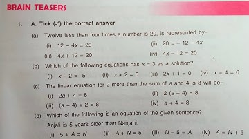 Class 6 chapter 7 brain teasers dav public school ।। DAV Class 6 unit 7 brain teasers