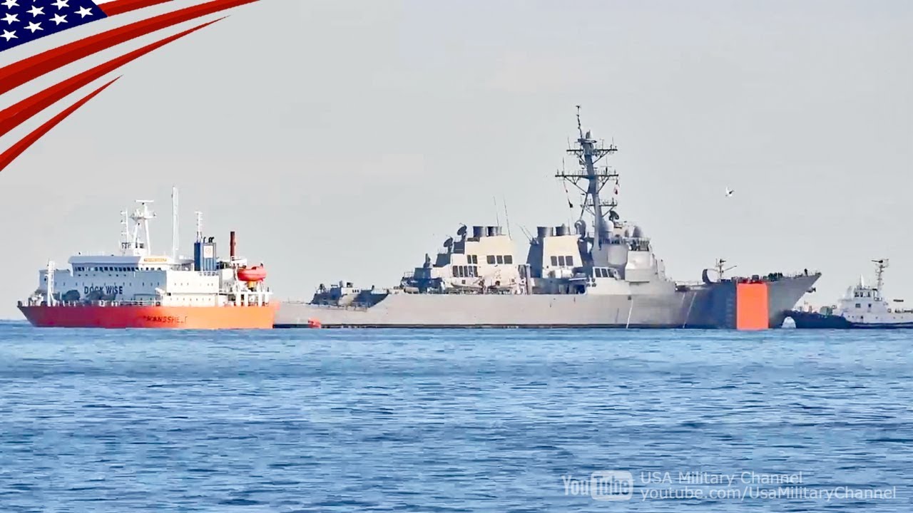 実物　新品　未使用USS FITZGERALD DDG 62 ussキャップ USS Fitzgerald (DDG 62) Loaded on Heavy Lift Transport Ship from