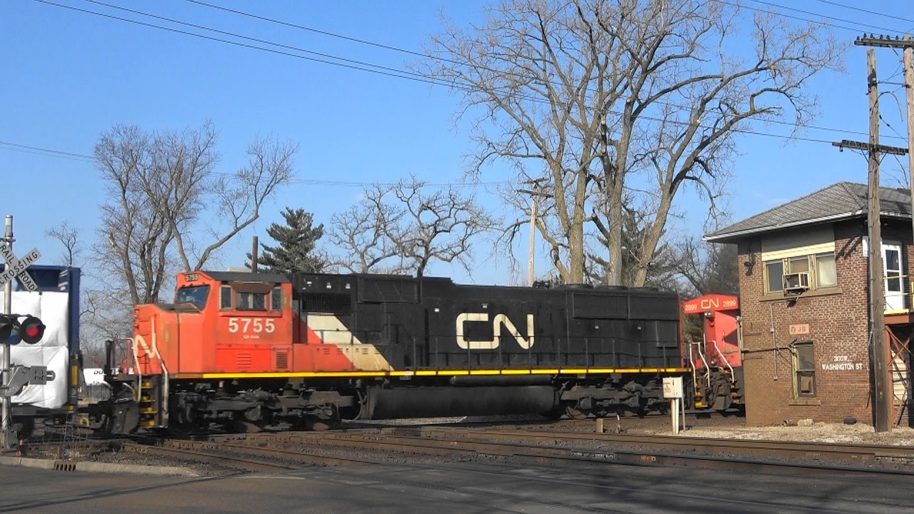 CN 2699 Leads a Freight, West Chicago, IL 2/15/26