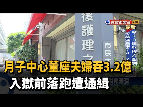 月子中心董座夫婦吞3.2億 入獄前落跑遭通緝－民視新聞