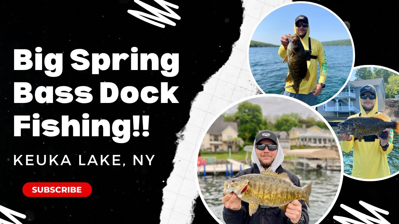 Big Spring Bass Dock Fishing!! Keuka Lake, NY!!