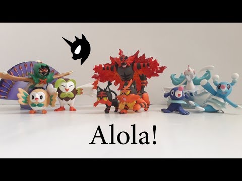 Pokémon Tomy Alola Starters all elvolution and Nebby Cosmog