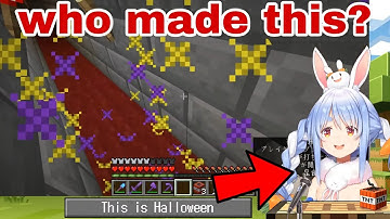 Pekora Got Scared By Her Own Trap | Minecraft [Hololive/Eng Sub]