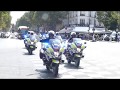 Défilé 14 juillet 2018 boulevard Raspail à Paris avec la Police