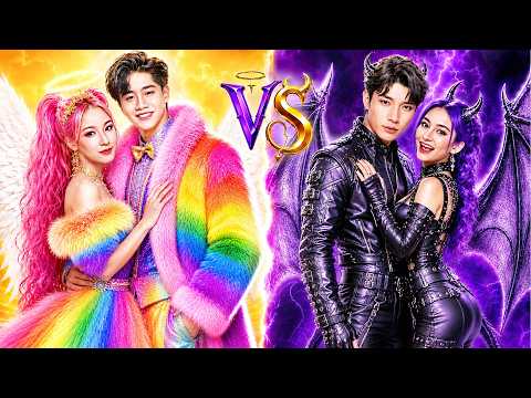 Angel Rainbow vs Villan Goth Couple Of Huntrix vs Saja Boys! Who Will Wins In Fashion Battle In Sky?