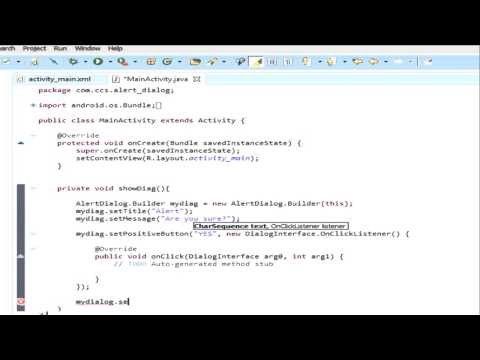 Alert Dialog using