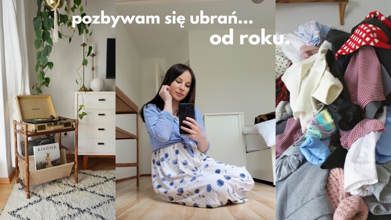 pozbywam się ubrań, wyprzedaż szafy, clean with me 🙊