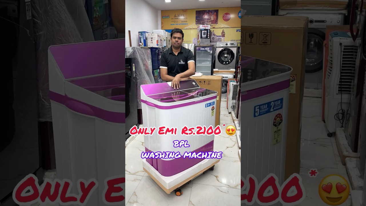 Only EMI Rs2100* BPL WASHING MACHINE 😍