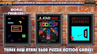 WORLD PREMIERE of Brik Boom (Atari 2600) PLUS Zoop (Port) & Hex Invaders!