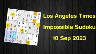Celebrity Los Angeles Times Impossible Sudoku 10 Sep 2023 - Sudoku From Zero To Hero Wealth