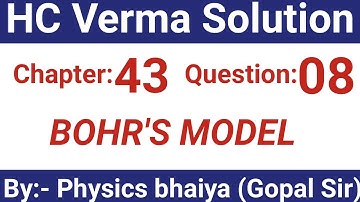 H.C. Verma Solutions - Bohr