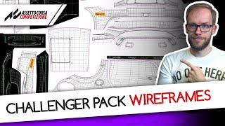 New Challengers Pack Car Wireframe Templates for Assetto Corsa Competizione SimRacing
