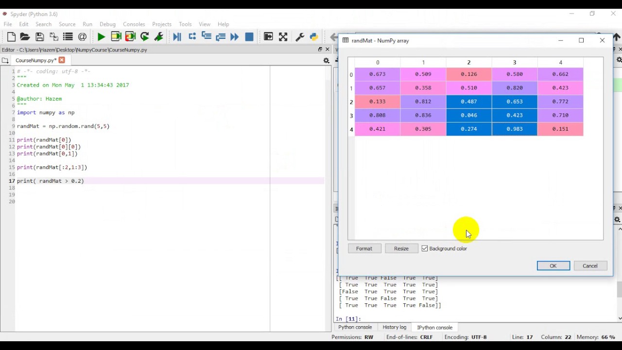 50 2D Matrix slicing and indexing - YouTube