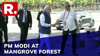 PM Modi On Day 2 Of G20 Summit takes tour of Mangrove forest in Bali Along With World Leaders