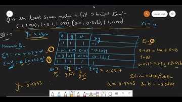 CURVE FITTING(LEAST SQUARE METHOD)||BTECH||4TH SEM||APPLIED MATHEMATICS||LECT16