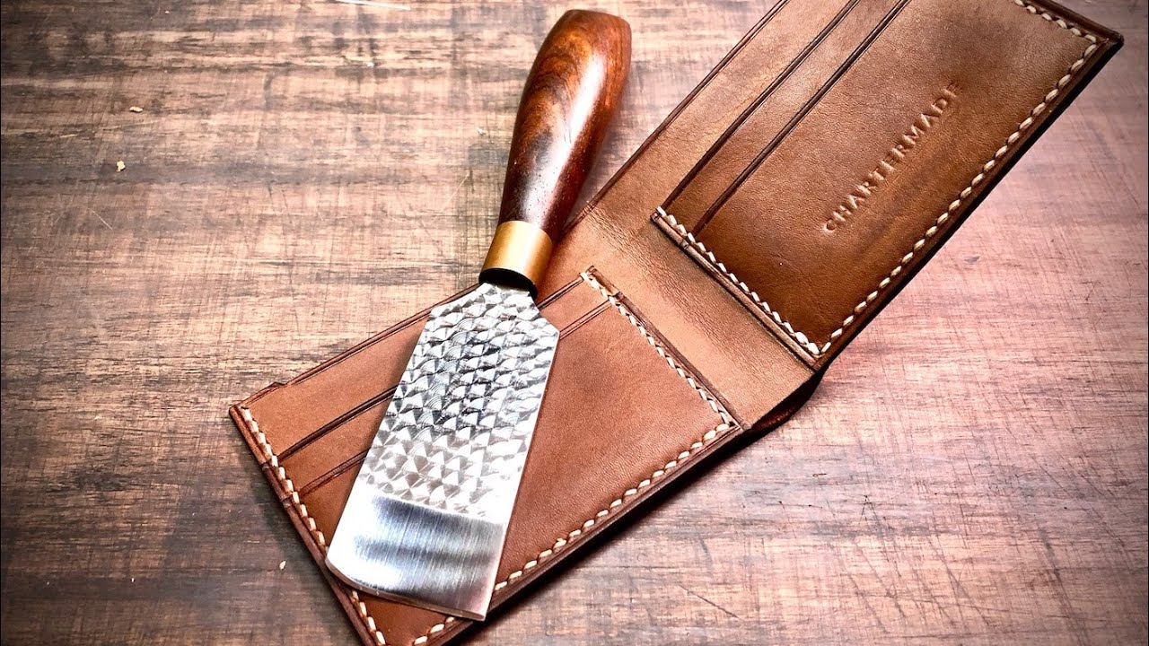 Signature skiving knife - Angled bevel - JunLinLeather