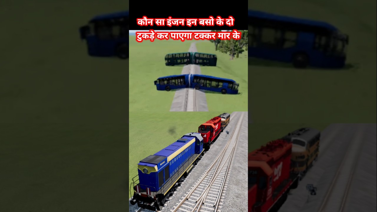 332  Realistic railway track bus Crashes