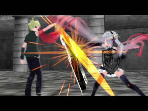 MMD Crossworld Miku vs Len test