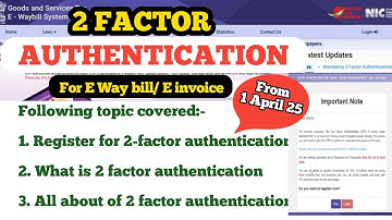REGISTER FOR 2 FACTOR AUTHENTICATION STEP BY STEP I MANDATORY FROM 1 APRIL 2025 I