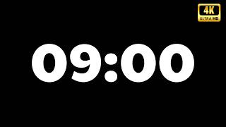 9 Minute Timer With Alarm For Classroom Focus, Work &amp; Reading | 4K Video
