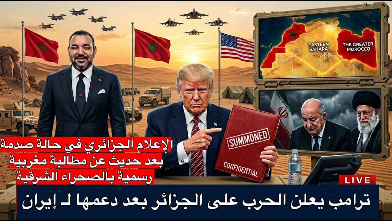 الإعلام الجزائري مصدم ترامب يعلن الحرب على الجزائر بعد دعمها لـ إيران والبوليساريو والصحراء الشرقية