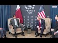 Son Altesse l’Émir s’entretient avec le président des États-Unis en marge du sommet du G7