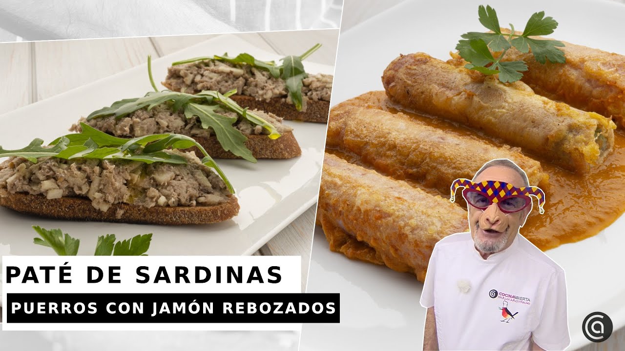 Paté de sardinas y Puerros con jamón rebozados // Cocina Abierta de Karlos Arguiñano