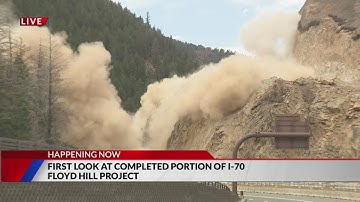 Watch: Rock blasting on I-70 for Floyd Hill project
