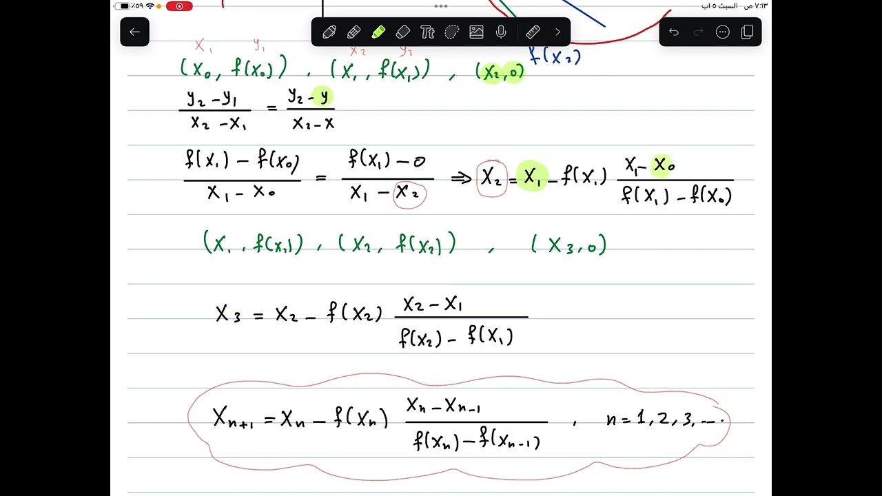 م7 / طريقة القاطع