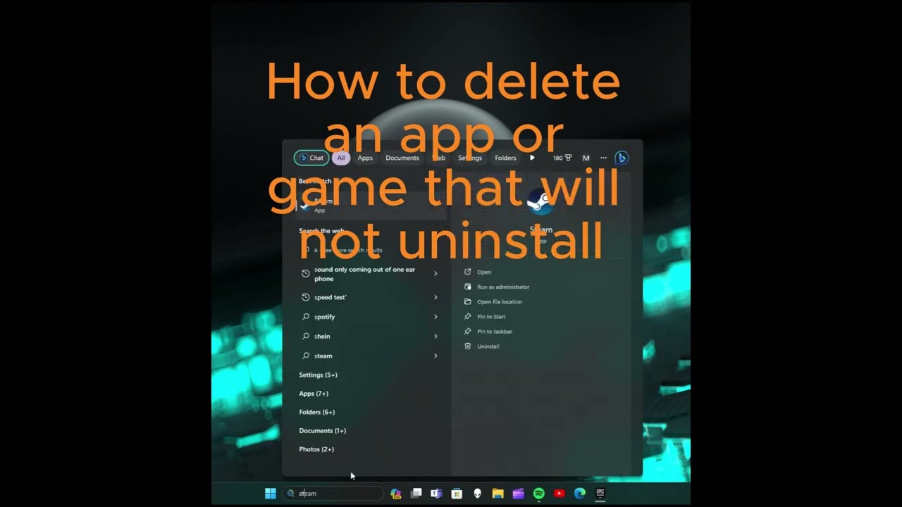 How To Uninstall A Game Or App That Will NOT Delete PC YouTube 