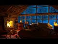 Cozy Fireplace and Blizzard Sounds | Fall Asleep in 5 MINUTES