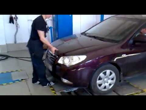 yundai Elantra HD проверка подвески на стенде. ч.1 yundai Elantra HD проверка подвески на стенде. ч.1