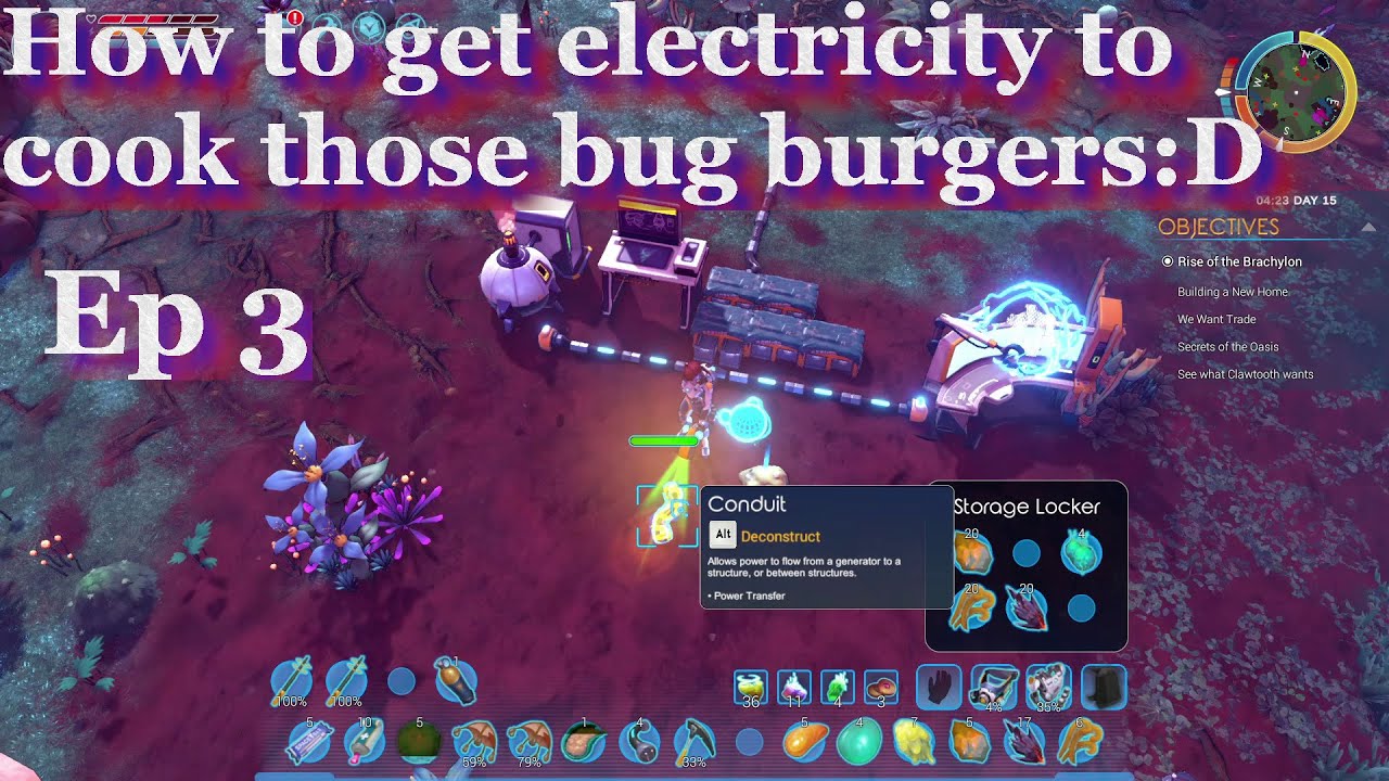 Beyond Contact lets play Ep 3 - Best base location - Oxygen management - Hunting bugs + materials