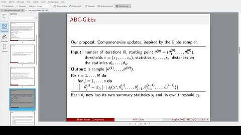 Robin J. Ryder – Component-wise approximate Bayesian computation via Gibbs-like steps