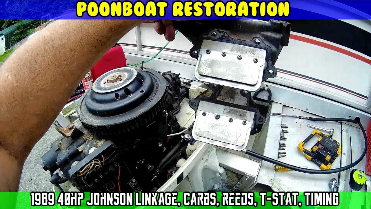 Pontoon boat repair (Part 8) Troubleshooting 1989 Johnson 40 HP VRO