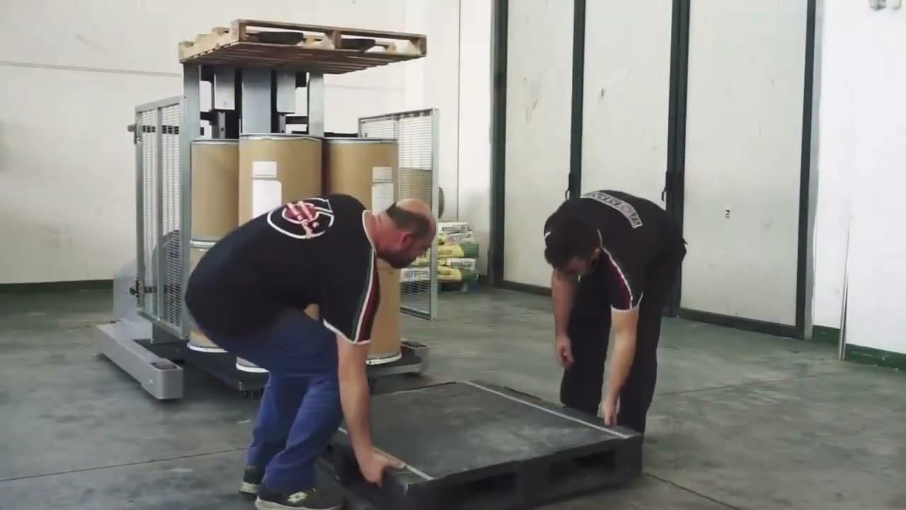 Mobil pallevender/pallebytter - Model Toppy Advance til f.eks. Fiber paptromler