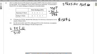 May 2017 Question 1 c CSEC Mathematics Past Paper Solution
