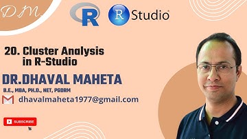 20. Cluster Analysis in R || Dr. Dhaval Maheta