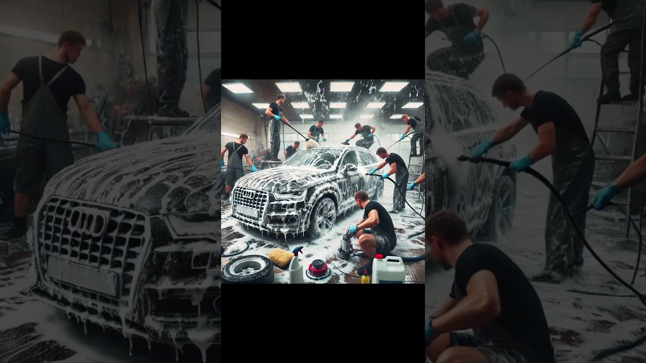 I asked AI to create an image of car detailing… it went WAY beyond expectations! 🤯🚗✨ 