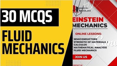 Ep 7 | 30 MCQs On Fluid Mechanics | Chapter 1 | Quiz &Examination