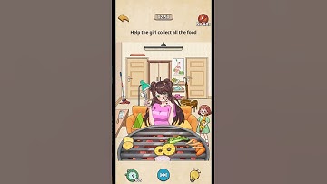 Nightmare Puzzle: The Unknown - Level 67 - Help the girl collect all the food.