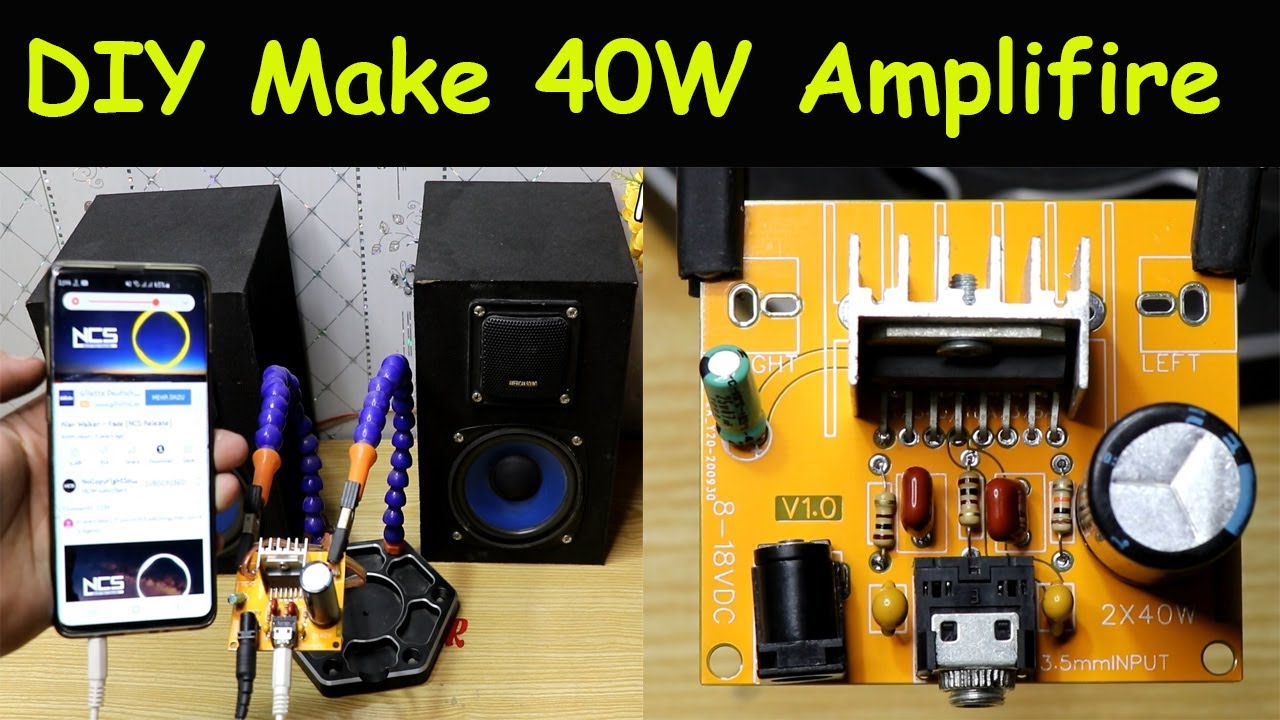 DIY Make Powerfull 12V 40W Audio Amplifier | How To Make Amplifier At